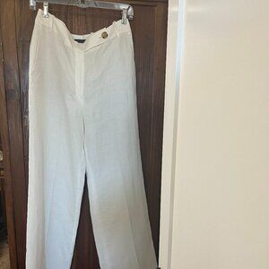 Massimo Dutti NWOT Wide Linen Pants, Sz 6